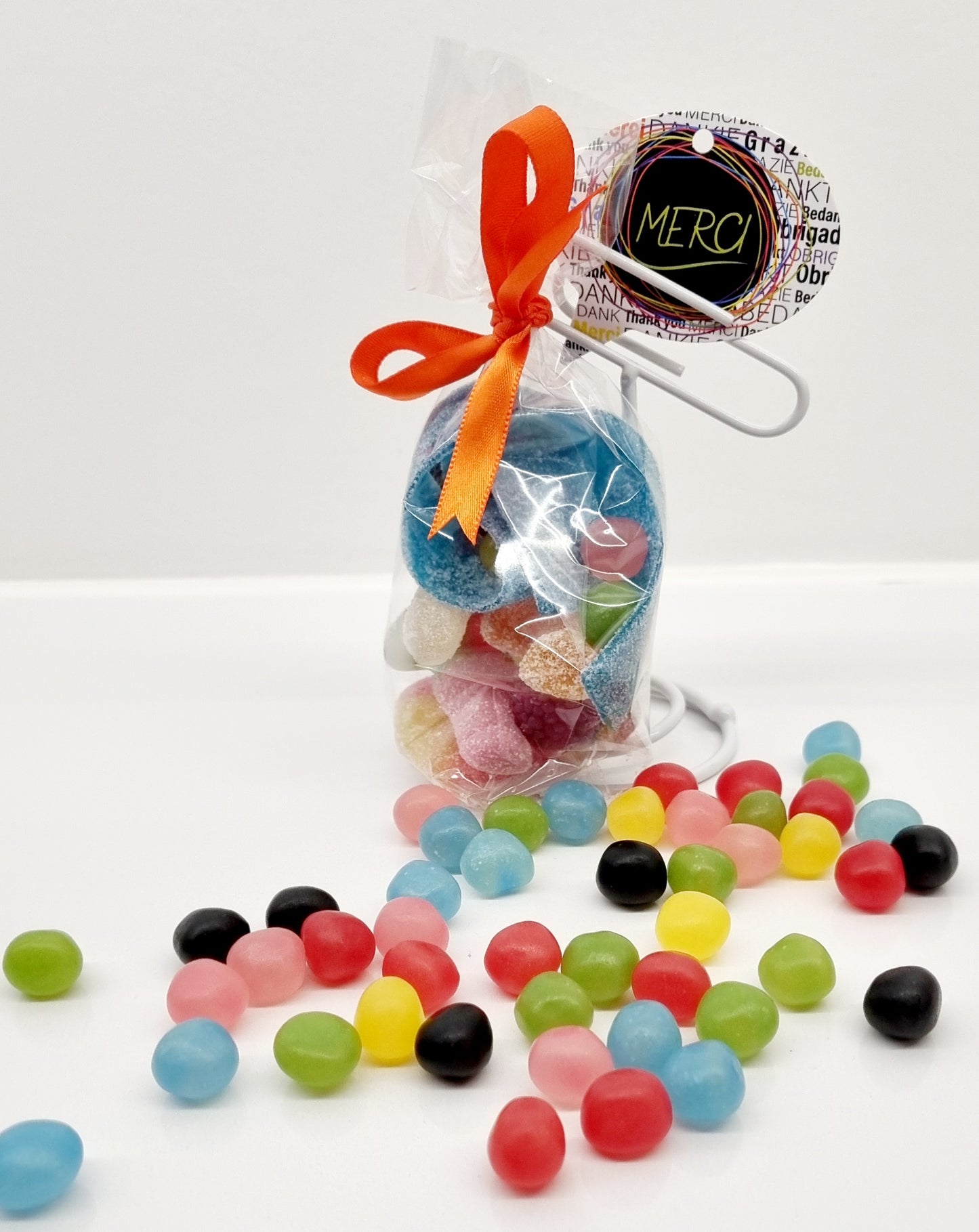 Pepercliphouder met snoepzakje