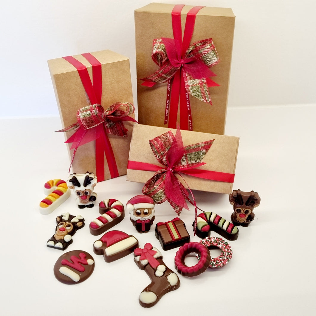Assortiment kerstchocolade in geschenkdoos