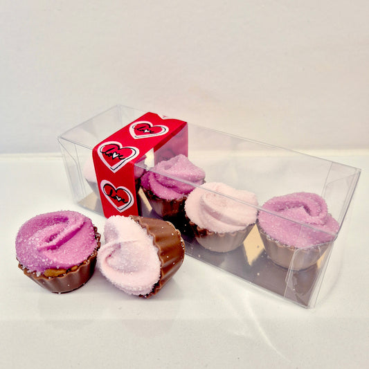 Doosje met  sugar roses cupcakes melk gezouten karamel