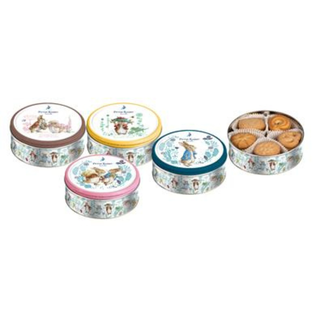 Vintage blik gevuld met lekkere deense koekjes