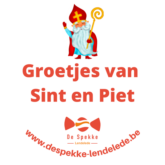 Snoepdoos : 'Groetjes van Sint en Piet´