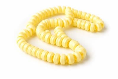 Gele snoepkettingen