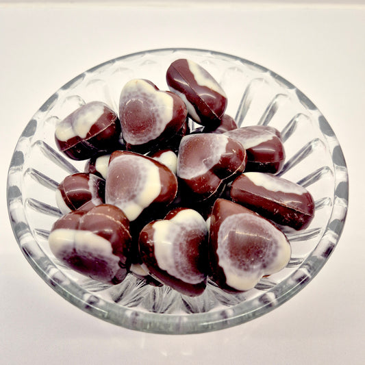 Praline hartjes melk, gevuld met karamel